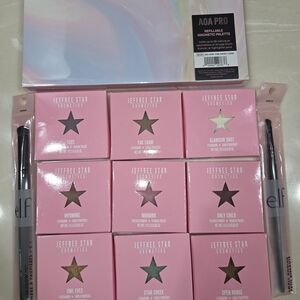 Jeffree STAR Singles Gift Set w/ E.L.F. Brushes & Mangnetic Empty Palette